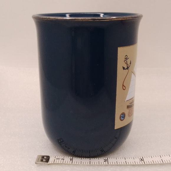 Otagiri Gibson Greetings MUG Nautical Sailing Ship Clipper Gold Trim 10 oz Cup * - Picture 4 of 11